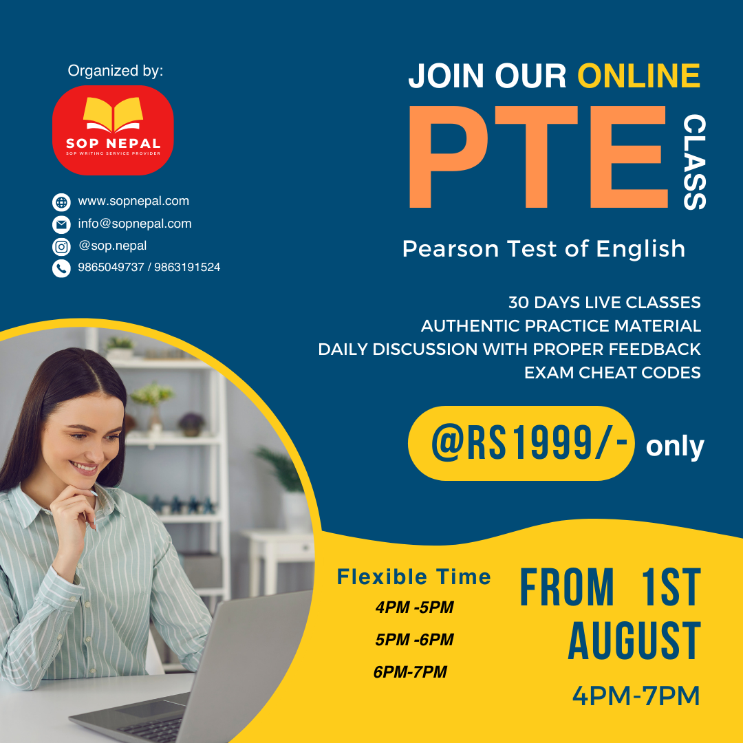 Online PTE Preparation Classes with SOP Nepal: Unlock Your Full ...